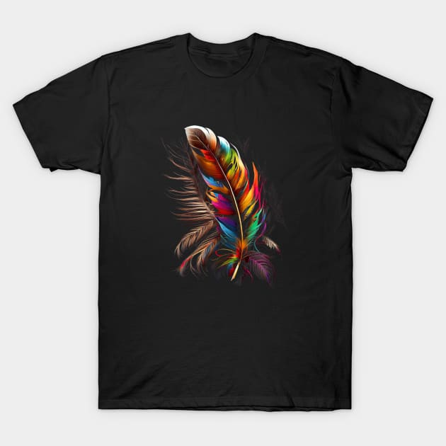 Feather Southwest Native American Indian Tribals Art T-Shirt by everetto